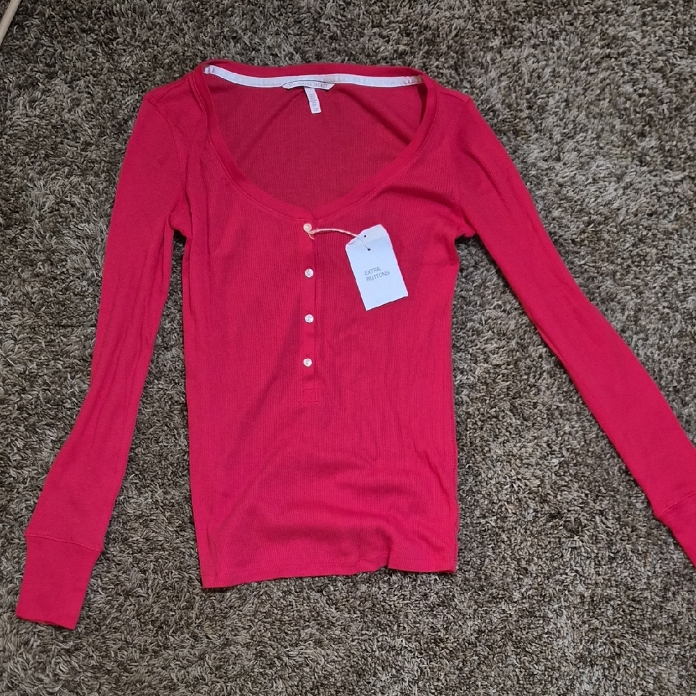 Victoria's Secret Pink Long Sleeve Henley